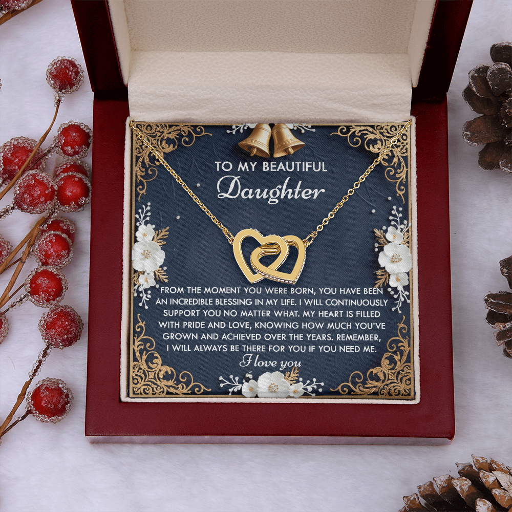 To My Beautiful Daughter Necklace, Jewelry For Daughter From Dad, Birthday Gifts For Adult Daughter, Daughter Necklace From Daddy