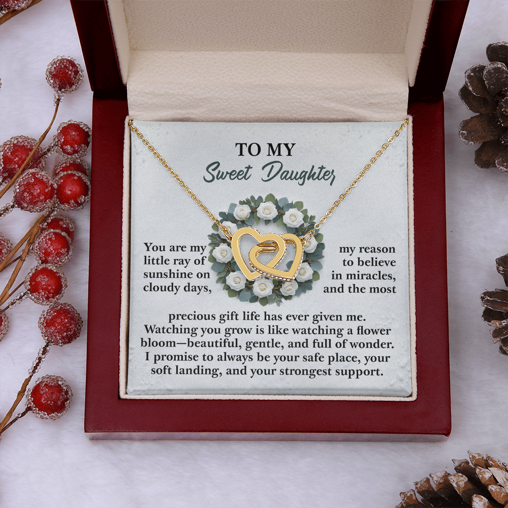 To My Sweet Daughter Necklace, Daughter Birthday Card From Mom, Birthday Gifts For Adult Daughter, Daughter Gifts From Mom Unique