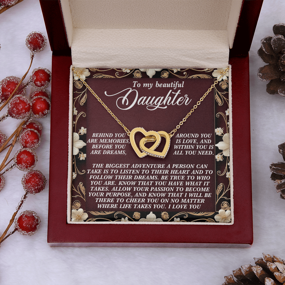 To My Beautiful Daughter Necklace, To My Daughter Necklace From Dad, Mother Daughter Gifts From Mom, To My Daughter Necklace From Mom