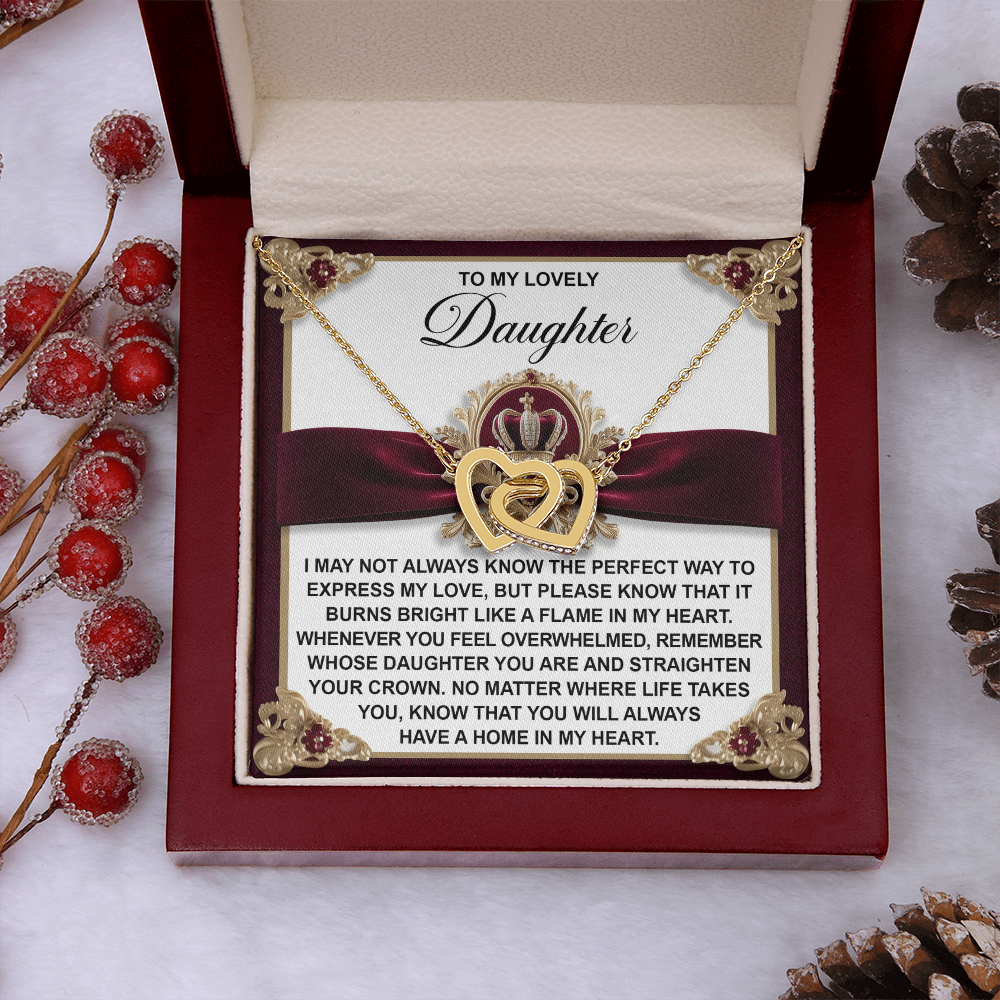 To My Lovely Daughter Necklace, To My Daughter Necklace From Dad, Gifts From Dad To Daughter, Matching Necklaces For Mom And Daughter