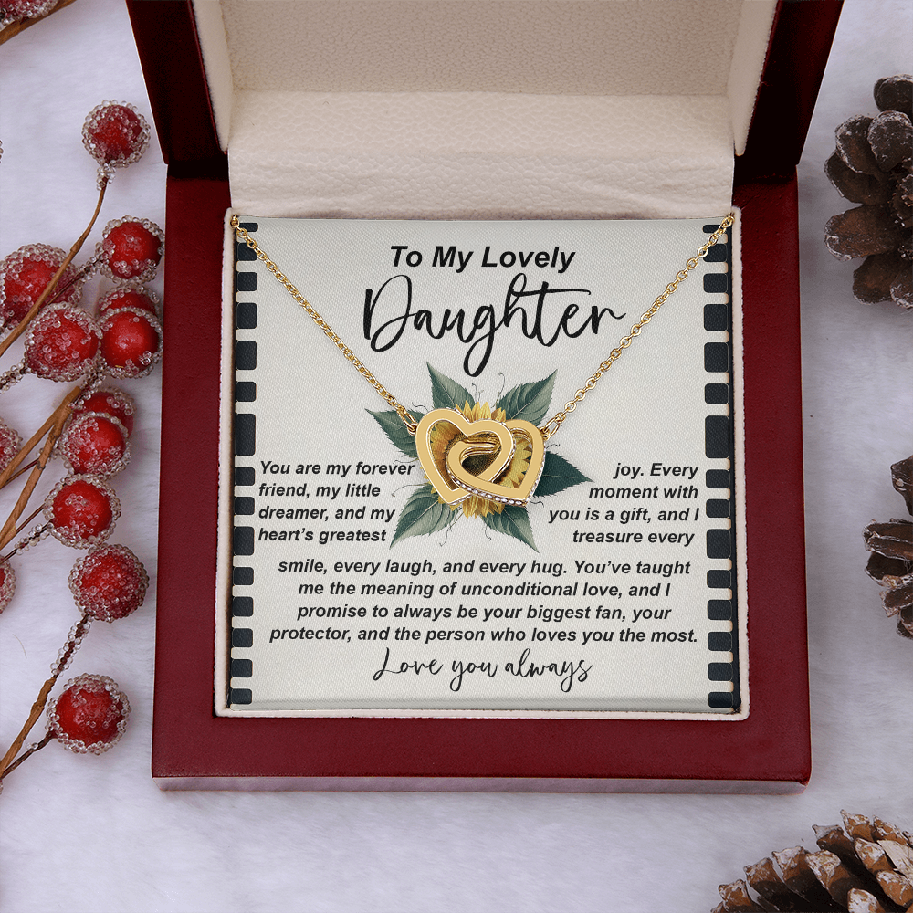 To My Lovely Daughter Necklace, Daughter Necklaces From Mom, Daughter Birthday Gifts From Mom, Daughter Necklace From Mom And Dad