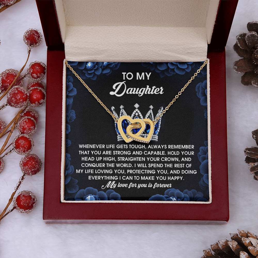 To My Daughter Necklace, Daughter Birthday Card From Mom, Gifts For Daughter From Mom, Necklace For Daughter From Dad
