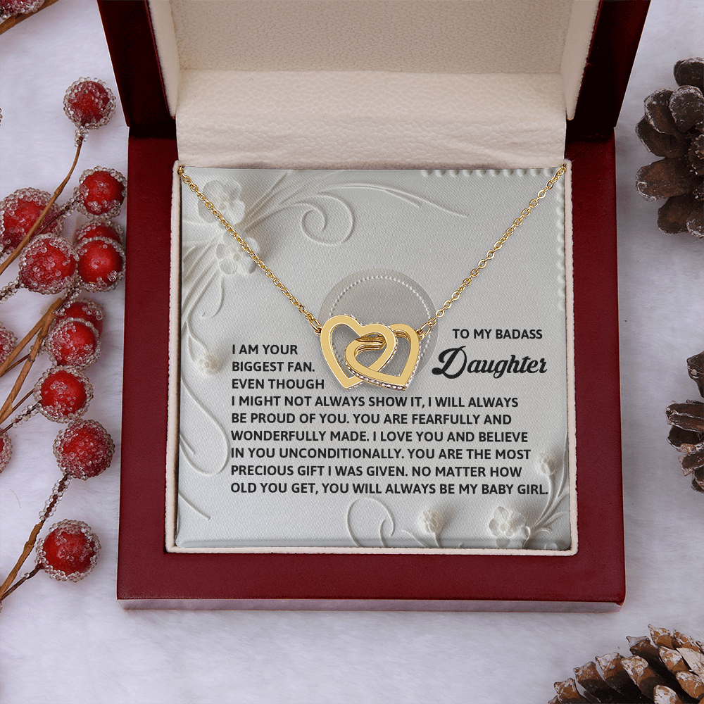 To My Badass Daughter Necklace, My Daughter Gifts From Mom, Gifts For Daughter Adult, Gifts For Daughter From Mom