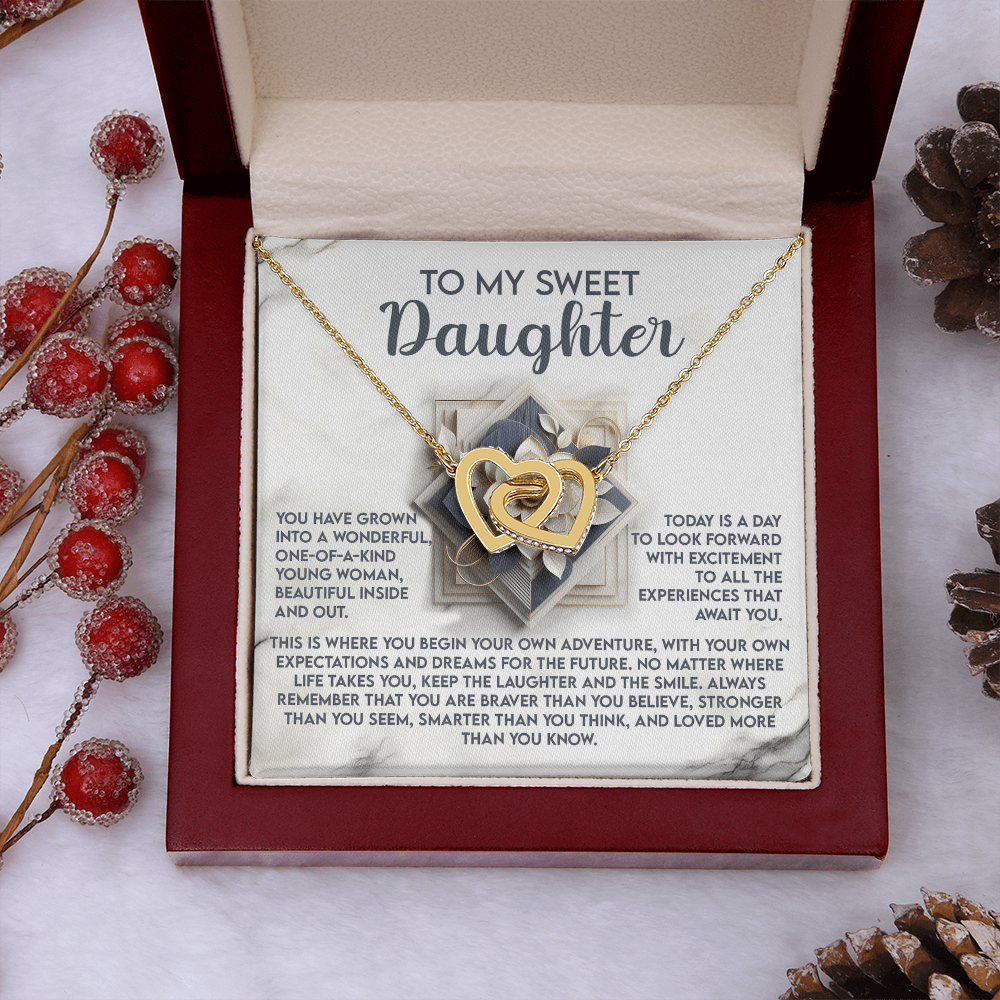 To My Sweet Daughter Necklace, Mother Daughter Necklace Gold, Gifts For Daughter From Dad, Matching Necklaces For Mom And Daughter