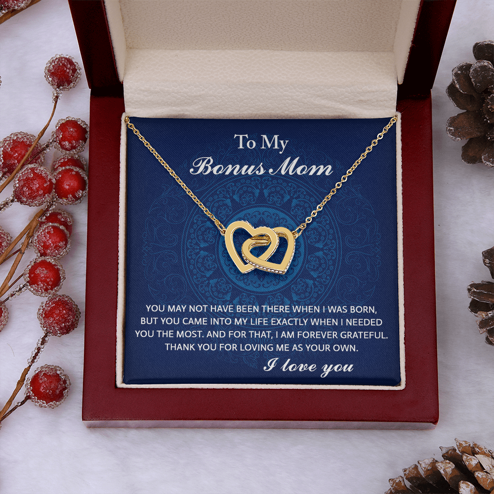 To My Bonus Mom Necklace, To My Bonus Mom On My Wedding Day, Necklace Mom And Daughter, Gifts For Mom On Mother's Day