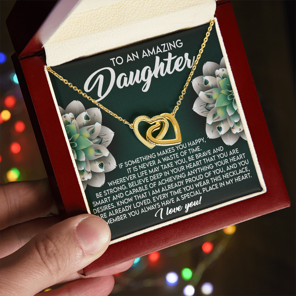 To An Amazing Daughter Necklace, Jewelry For Daughter From Dad, Daughter Gifts From Mom And Dad, For My Daughter Necklace