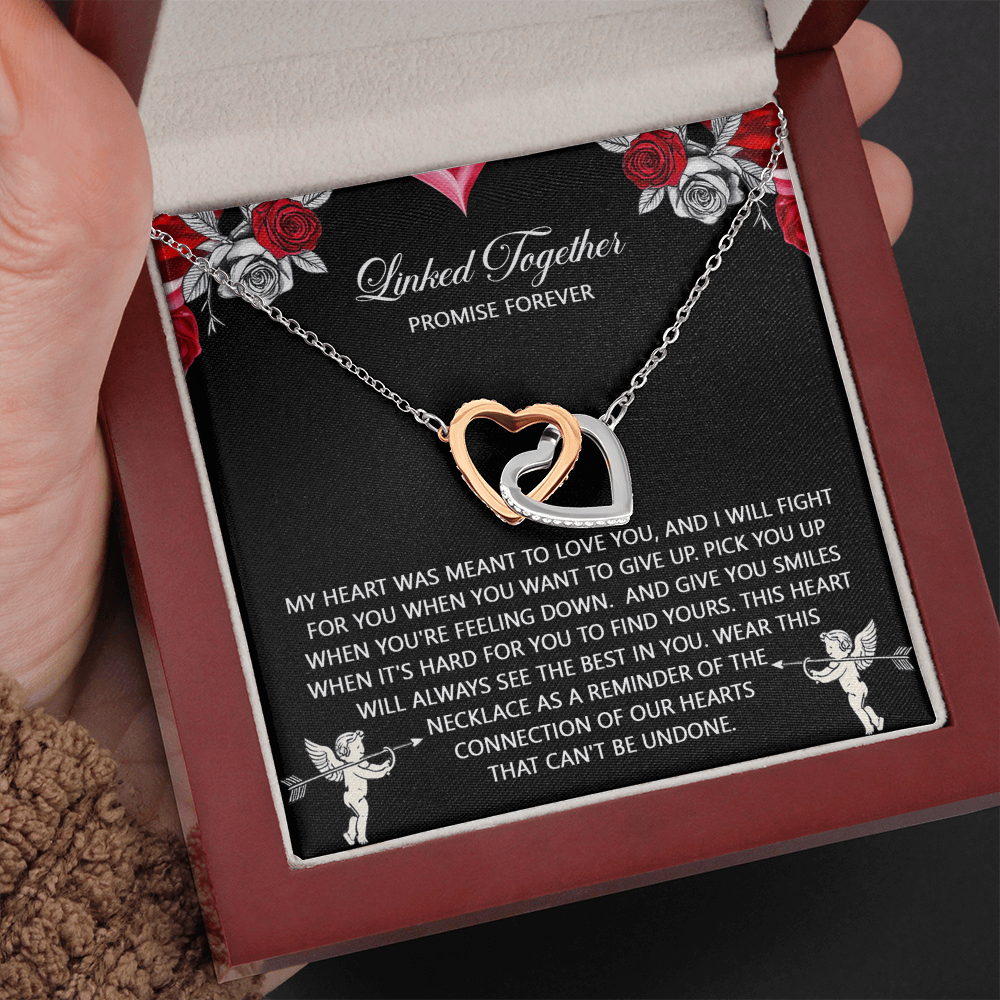 Linked Together Promise Forever Necklace, Valentine's Day Gifts For Women, Best Valentine Gifts For Wife, Valentine's For Her, Female Valentine Gifts