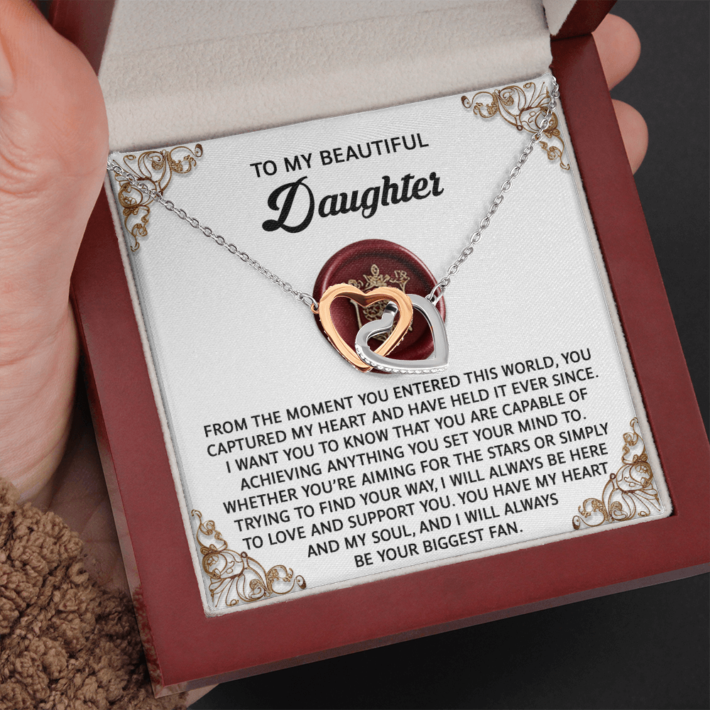 To My Beautiful Daughter Necklace, Necklace For My Daughter, Gifts For Daughter From Dad, Daughter Necklace From Mom