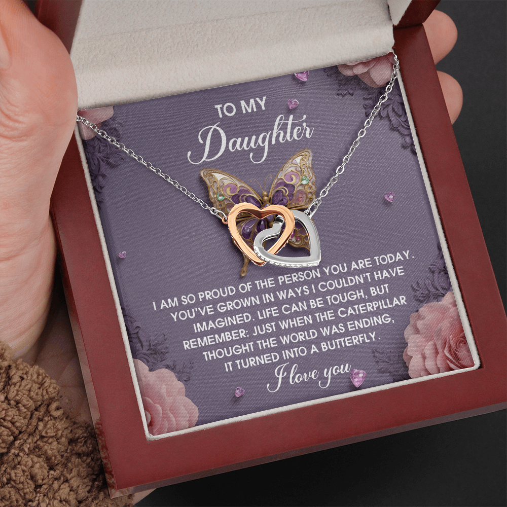 To My Daughter Necklace, Daughter Necklace From Daddy, Daughter Gifts From Mom And Dad, Necklace For My Daughter