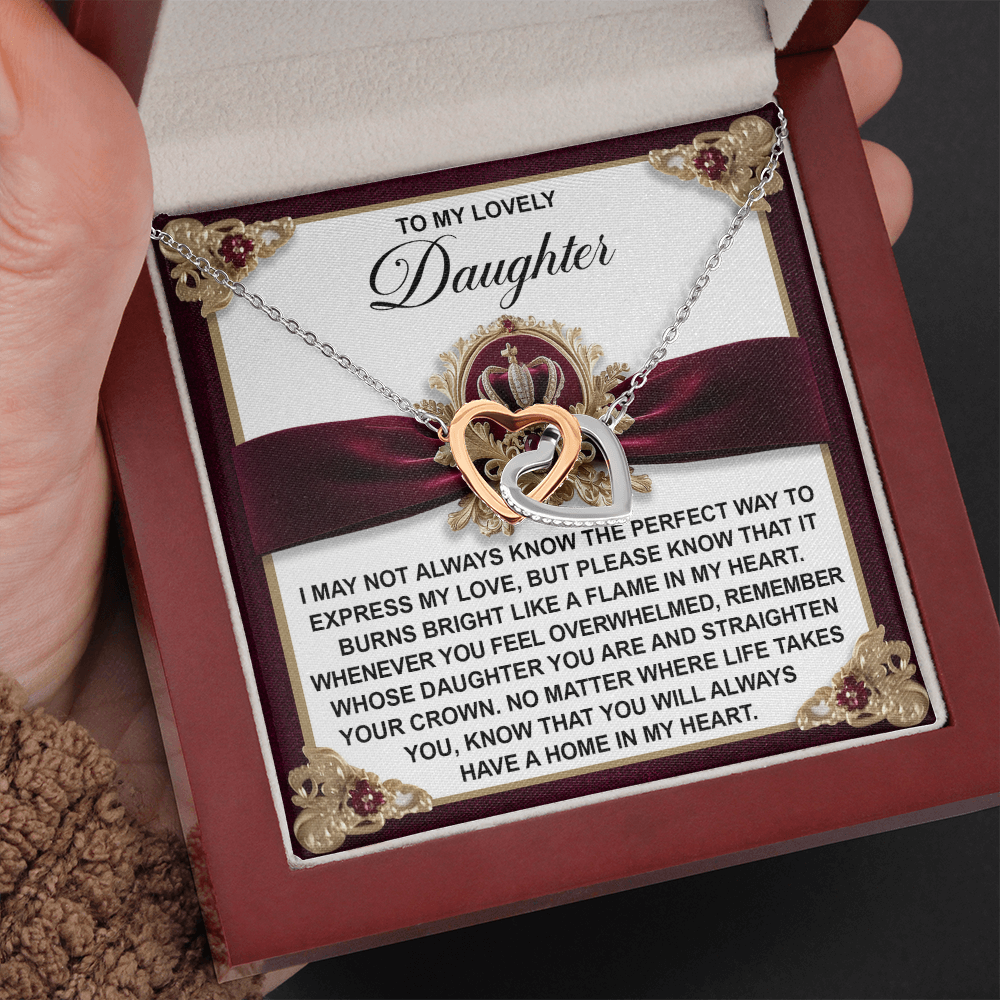 To My Lovely Daughter Necklace, To My Daughter Necklace From Dad, Gifts From Dad To Daughter, Matching Necklaces For Mom And Daughter