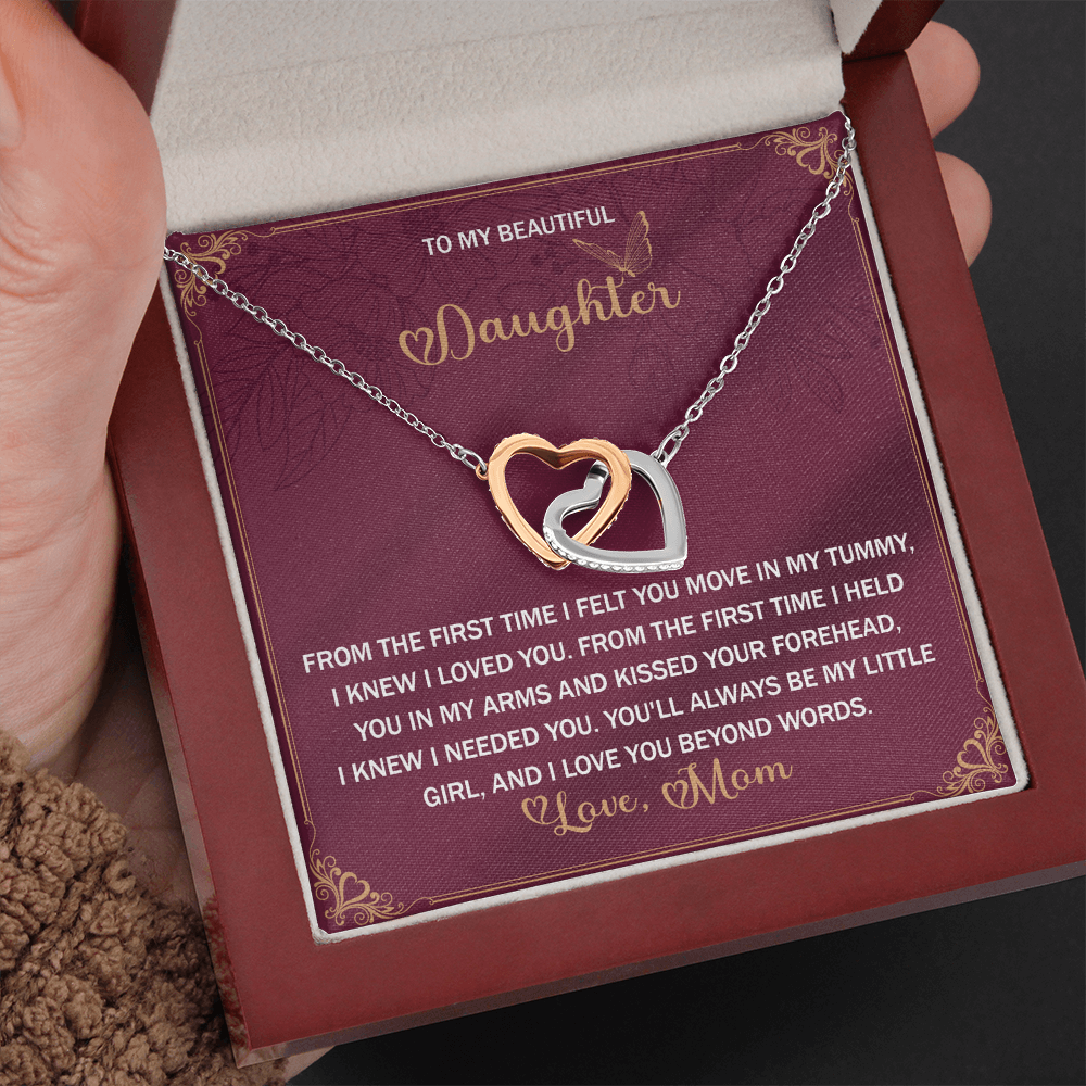 To My Beautiful Daughter Necklace, Daughter Necklace From Dad, Christmas Gift For Adult Daughter, Daughter Necklaces From Mom