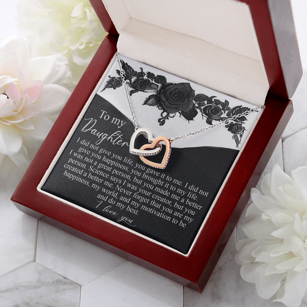 To My Daughter Necklace, Adult Daughter Valentine Gift, Valentines Gifts For My Daughter, Girls Necklace From Dad
