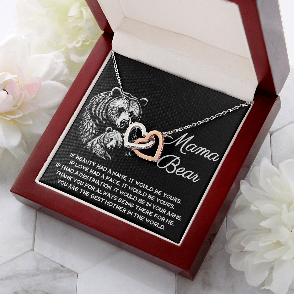 Mama Bear Necklace, Necklace For Your Mom, Mother Christma Gift From Daughter, Mom Daughter Necklace, Meaningful Gifts For Mom