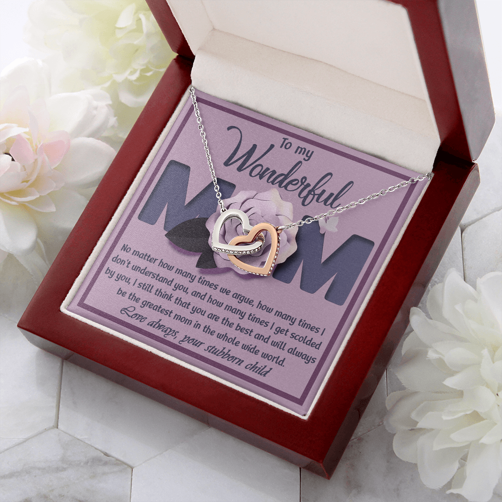 To My Wonderful Mom Necklace, Mom Necklace For Mothers Day, Mom Jewelry Gifts From Daughter, Gifts To Mom From Daughter