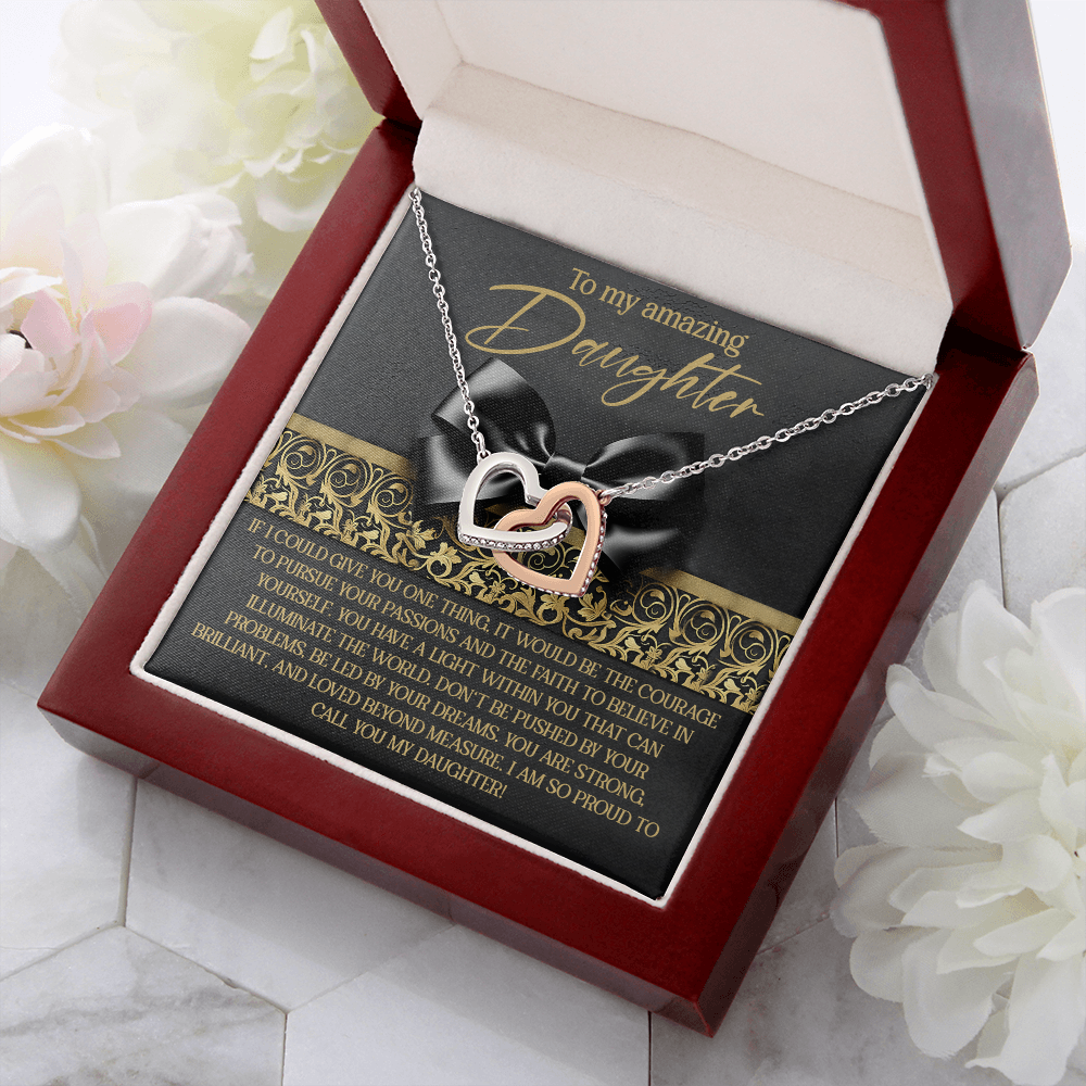 To My Amazing Daughter Necklace, Mother Daughter Necklace Gold, Gifts For Daughter From Dad, Matching Necklaces For Mom And Daughter