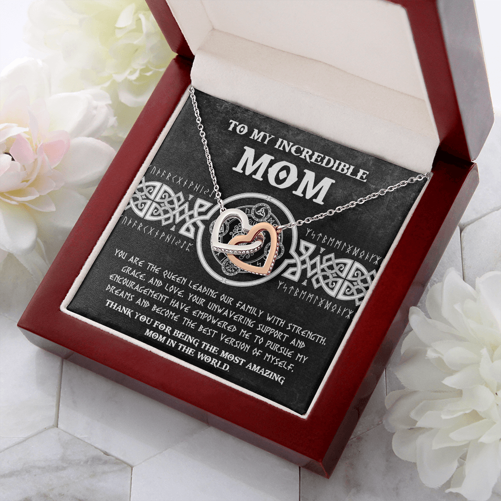 To My Incredible Mom Necklace, Necklaces For Moms From Daughters, Message Card Necklace Gift To Mom, Necklaces For Moms
