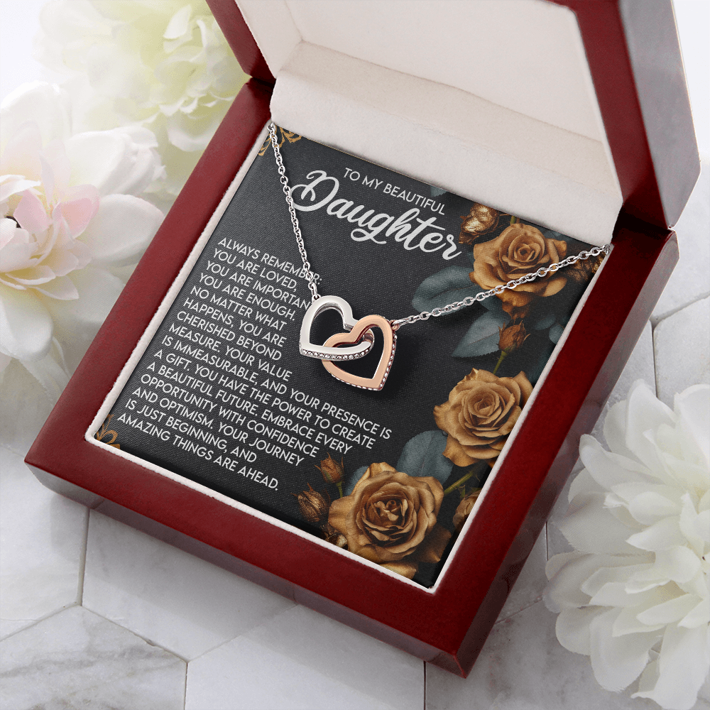 To My Beautiful Daughter Necklace, To My Beautiful Daughter, Valentine Ideas For Adult Daughter, Daddy And Daughter Necklace
