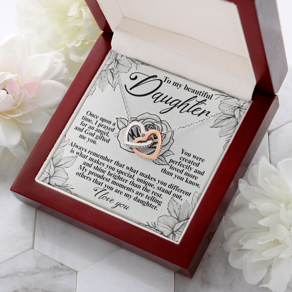 To My Beautiful Daughter Necklace, Mommy And Daughter Necklace, Cute Gifts For Dad From Daughter, Daddy And Daughter Gifts