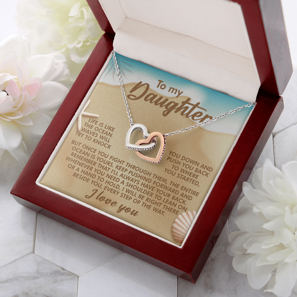 To My Daughter Necklace, For My Daughter From Dad, Adult Daughter Valentine's Gift, Necklace For Daughter From Mom And Dad