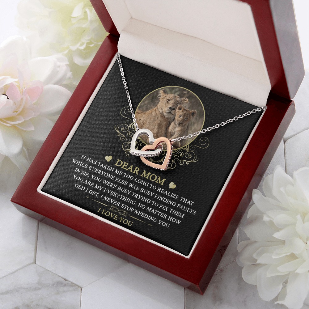 Dear Mom Necklace, Necklace Mom From Daughter, Mothers Day Gifts For Mom In Spanish, Message Card Necklace Gift