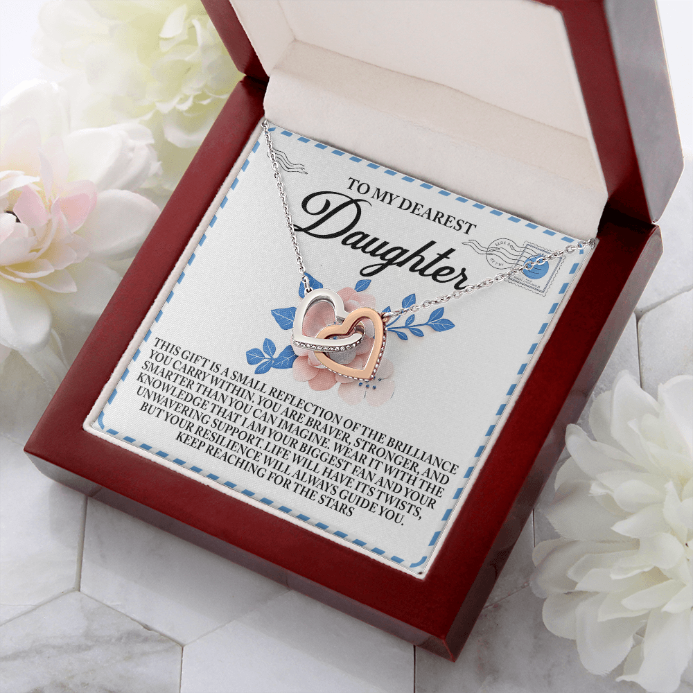 To My Dearest Daughter Necklace, Valentine Gifts For My Daughter, Valentines Gift Daughter From Dad, Daddys Little Girl Necklace