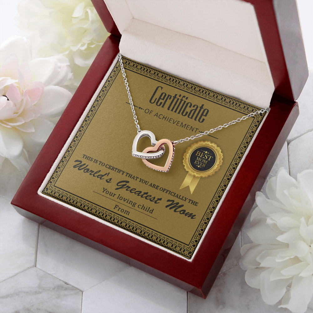 World's Greatest Mom Necklace, To My Mom Necklace From Your Loving Child, Christmas Gifts For Mom Spanish, Mom Gift Christma Jewelry
