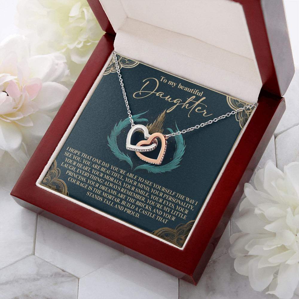 To My Beautiful Daughter Necklace, Valentine Gift For Daughter From Mom And Dad, To My Daughter From Dad, Valentine Gifts For My Daughters