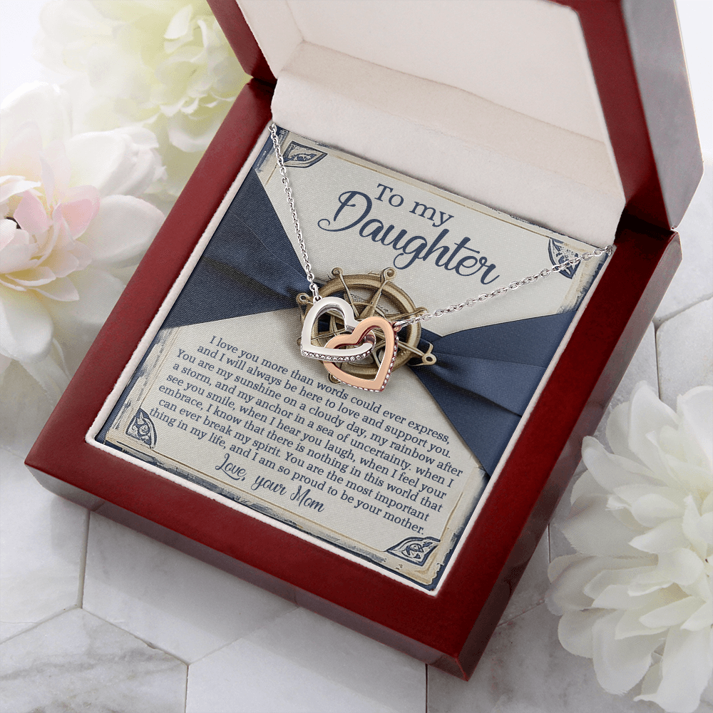 To My Daughter Necklace, For My Daughter From Mom, Mother Day Gifts For Daughters Adult, Mothers Day Giftfrom Daughter