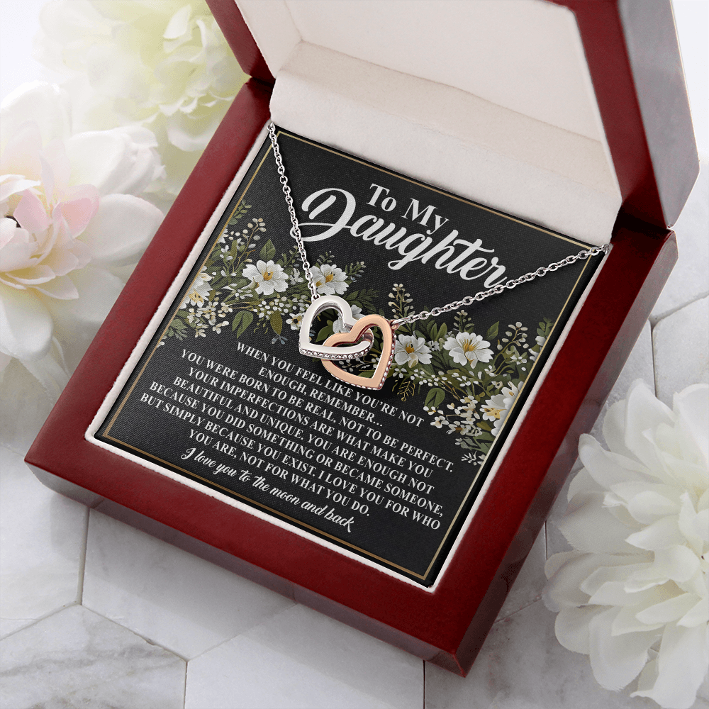 To My Daughter Necklace, Daughter Necklace From Mom And Dad, Dad To Daughter Necklace, Daughter Necklace From Mom And Dad