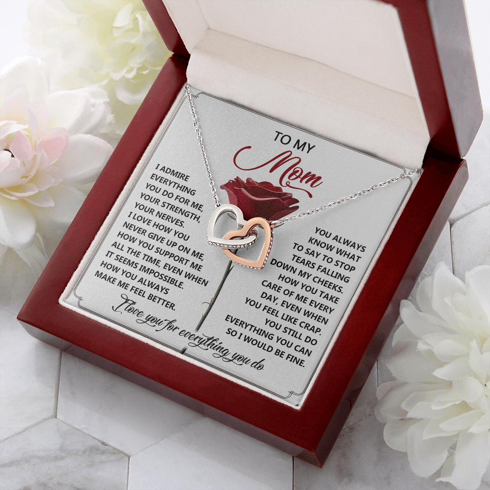 To My Mom Necklace, Jewelry Mother Day Gift, I Love My Mom Necklace, Gifts For Mexican Moms, Birthday Gift Boyfriends Mom