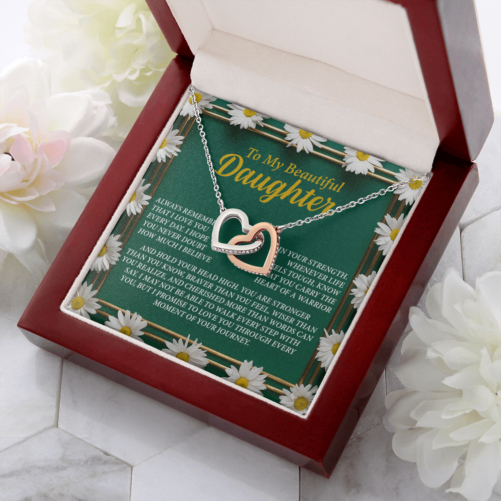 To My Beautiful Daughter Necklace, Daughter Necklace From Dad, Birthday Gifts For Adult Daughter, Daughter Jewelry From Mom