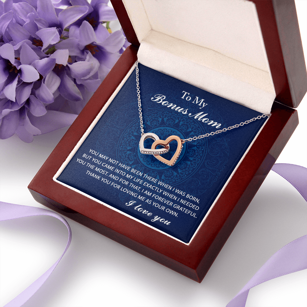 To My Bonus Mom Necklace, To My Bonus Mom On My Wedding Day, Necklace Mom And Daughter, Gifts For Mom On Mother's Day