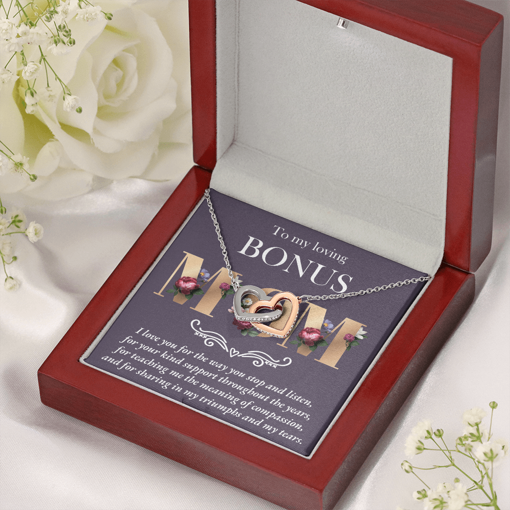 To My Loving Bonus Mom Necklace, Necklace For Mom And Daughters, To Mom From Son Necklace, Young Mom Gift Ideas