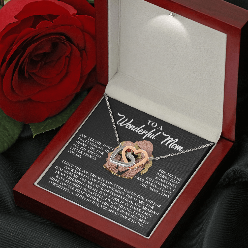 To A Wonderful Mom Necklace, To The Best Mom In The World Necklace, Christmas Gifts For Hispanic Mom, Birthday Mom From Daughter