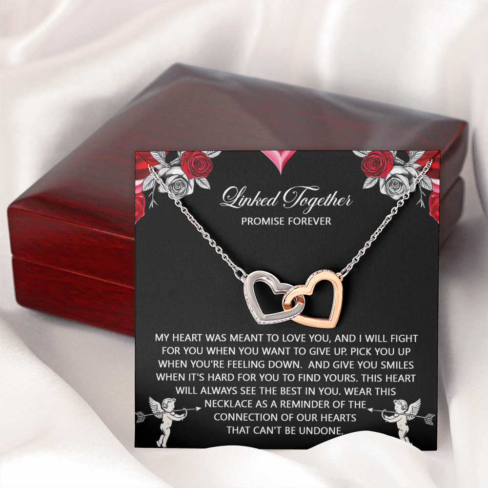 Linked Together Promise Forever Necklace, Valentine's Day Gifts For Women, Best Valentine Gifts For Wife, Valentine's For Her, Female Valentine Gifts