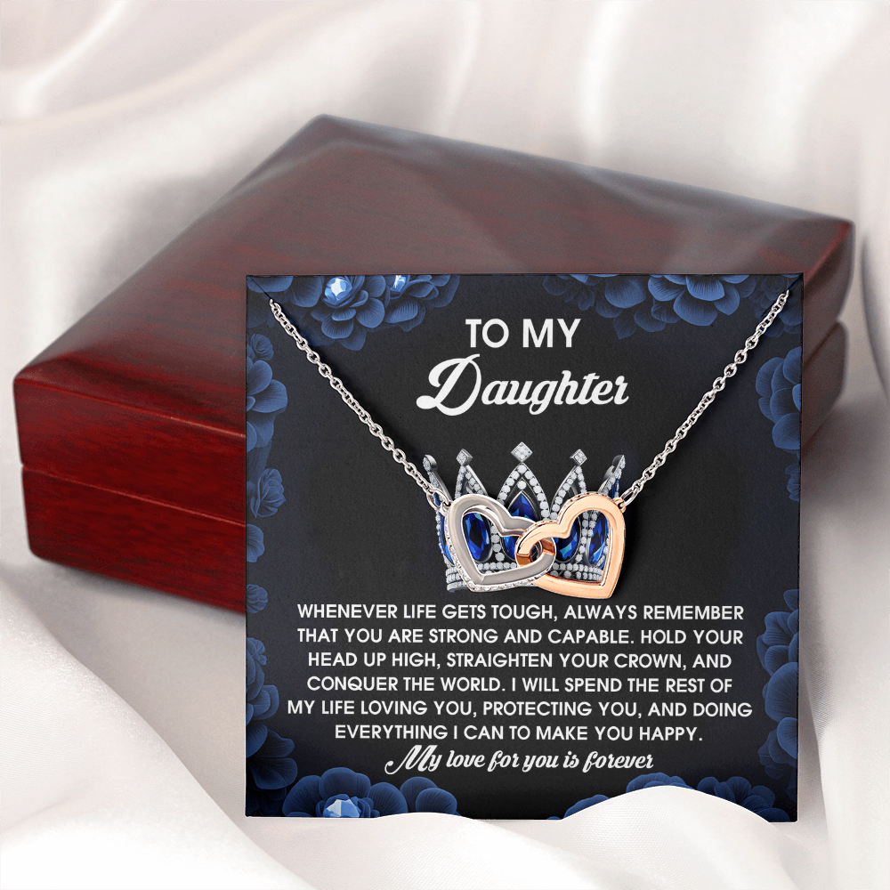 To My Daughter Necklace, Daughter Birthday Card From Mom, Gifts For Daughter From Mom, Necklace For Daughter From Dad