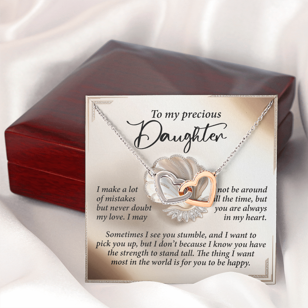 To My Precious Daughter Necklace, To My Daughter From Dad, Mother And Daughter Jewelry, To My Daughter From Mom