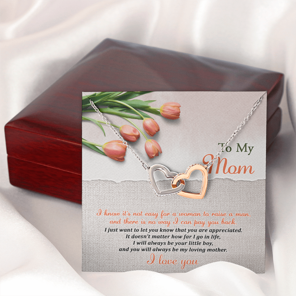 To My Mom Necklace, Message Card Birthday Necklace, Mom Gift Sterling Silver Necklace, Mothers Day Necklace Mom