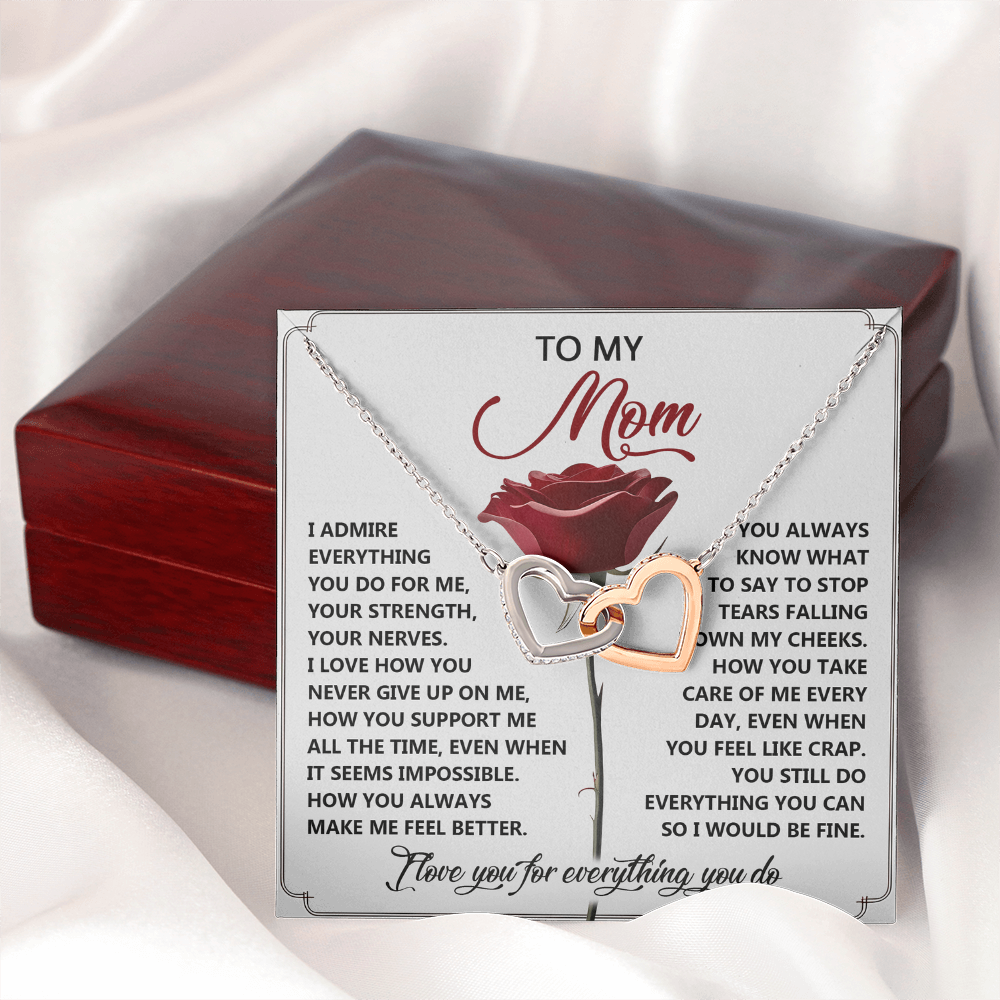 To My Mom Necklace, Jewelry Mother Day Gift, I Love My Mom Necklace, Gifts For Mexican Moms, Birthday Gift Boyfriends Mom