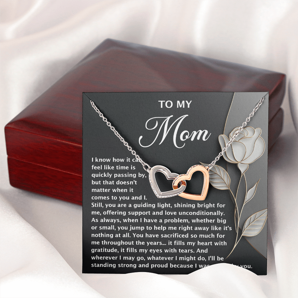 To My Mom Necklace, Message Card Birthday Necklace, Mom Gift Sterling Silver Necklace, Mothers Day Necklace Mom