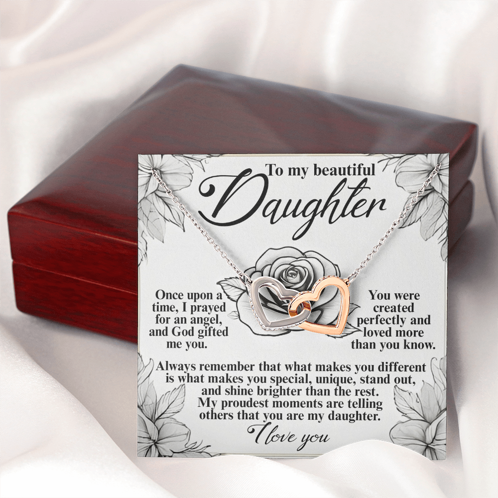 To My Beautiful Daughter Necklace, Mommy And Daughter Necklace, Cute Gifts For Dad From Daughter, Daddy And Daughter Gifts