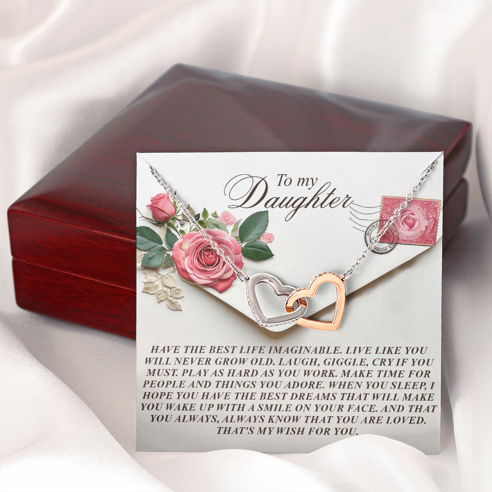 To My Daughter Necklace, Daughter Necklace From Daddy, Birthday Gifts For Daughter Adult, Daughter Necklace From Daddy