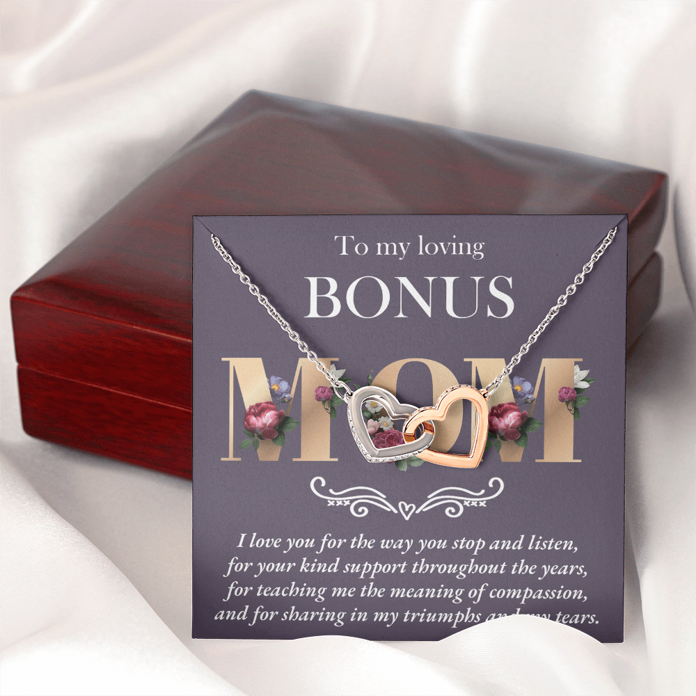 To My Loving Bonus Mom Necklace, Necklace For Mom And Daughters, To Mom From Son Necklace, Young Mom Gift Ideas