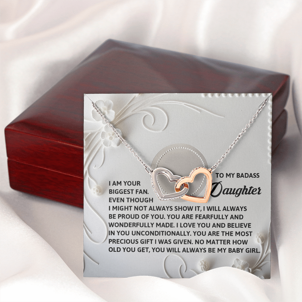 To My Badass Daughter Necklace, My Daughter Gifts From Mom, Gifts For Daughter Adult, Gifts For Daughter From Mom