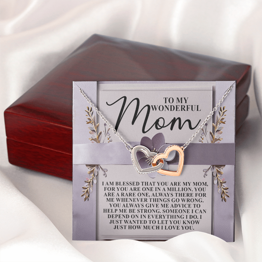 To My Wonderful Mom Necklace, Xmas Gift For Mom From Son, Jewelry Mom From Daughter, Mothers Day Gifts For Mom Spanish