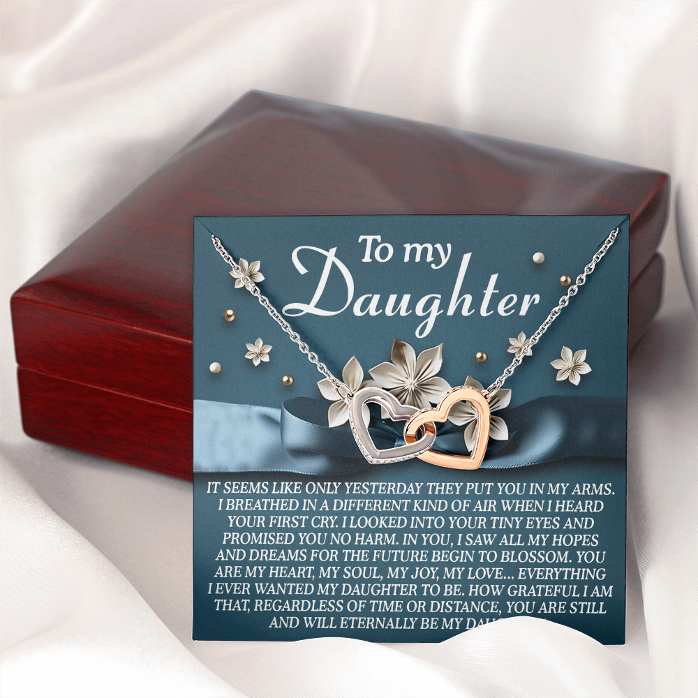 To My Daughter Necklace, Mommy And Daughter Necklace, Necklaces From Dad To Daughter, Father Daughter Gifts Necklace