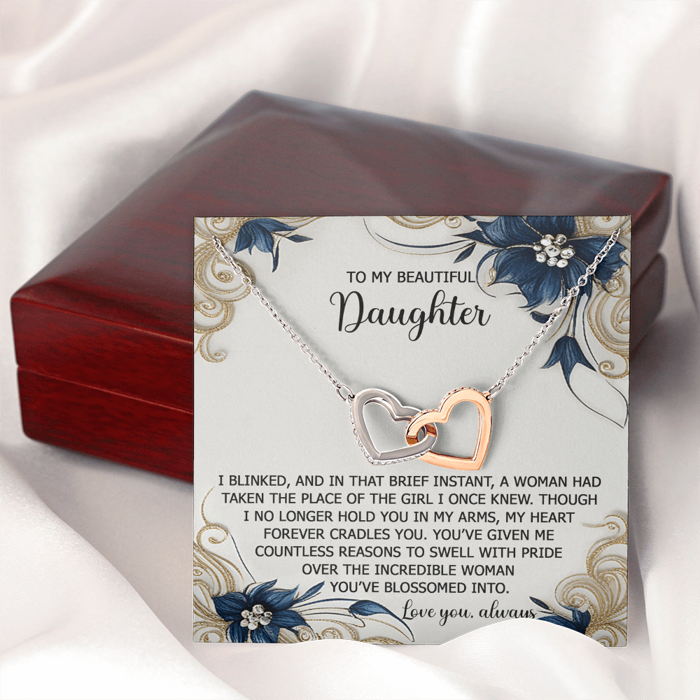 To My Beautiful Daughter Necklace, Necklace For Daughter From Mom, Gifts From Mom To Daughter, To My Daughter Necklace From Dad