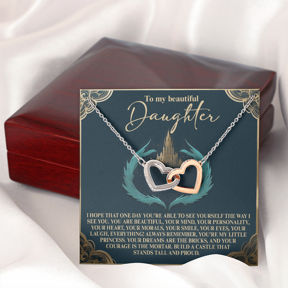 To My Beautiful Daughter Necklace, Valentine Gift For Daughter From Mom And Dad, To My Daughter From Dad, Valentine Gifts For My Daughters