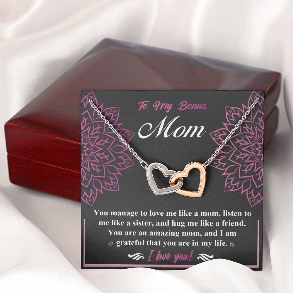 To My Bonus Mom Necklace, Mother Day Birthday Gift Mom, Necklaces For Moms From Daughters, Mother Day Jewelry Mom, Necklaces For Moms