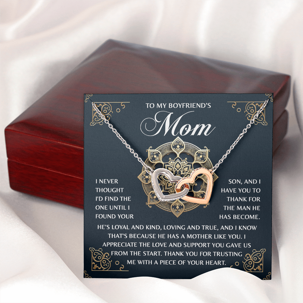 To My Boyrfriend's Mom Necklace, Boyfriends Mom Mothers Day Gift, Christmas Presents For Bf Mom, Christmas Gifts For Bfs Mom